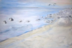 Stilla strand, 60x73, olja på duk
